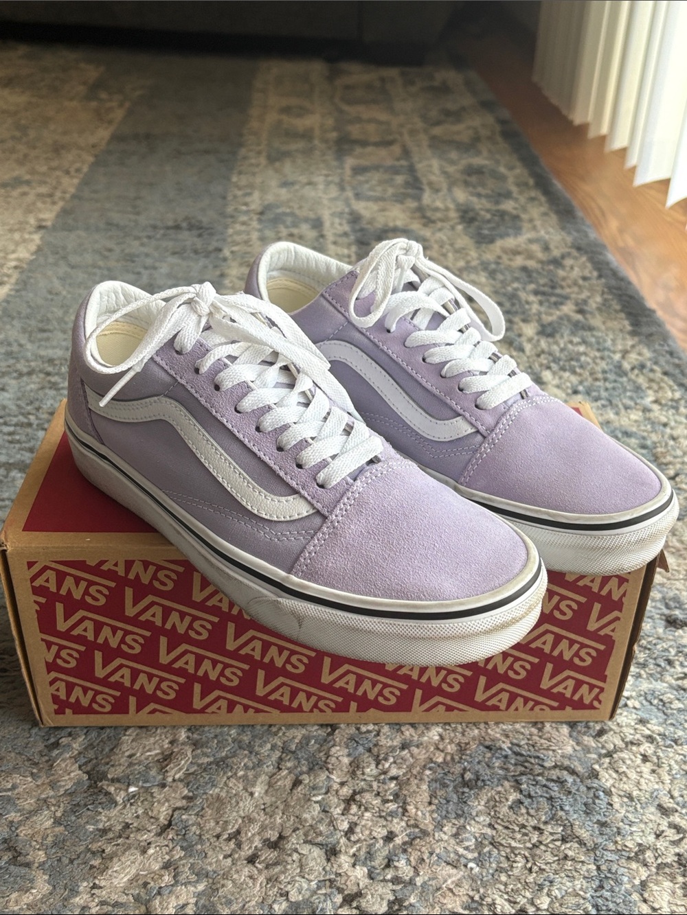 Vans Old Skool Shoe Sneakers Lavender Purple Heath Women 8.5 Men 7